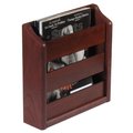 Wooden Mallet 1 Pocket Wall Mounted Magazine Rack - Mahogany WO599254